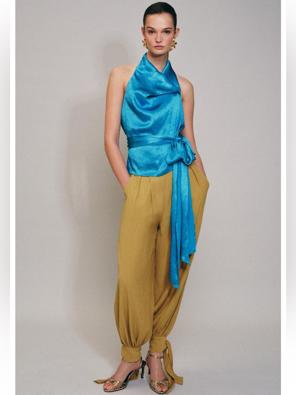 ZARA BOW BALLOON PANTS